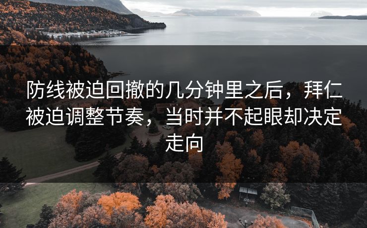 防线被迫回撤的几分钟里之后，拜仁被迫调整节奏，当时并不起眼却决定走向  第1张