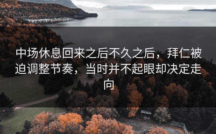 中场休息回来之后不久之后，拜仁被迫调整节奏，当时并不起眼却决定走向