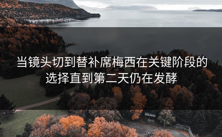 当镜头切到替补席梅西在关键阶段的选择直到第二天仍在发酵  第1张